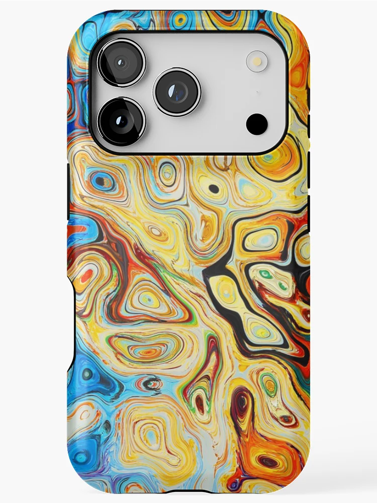 Aperçu 1 sur 4. Coque iPhone avec l'œuvre Huiles abstraites créée et vendue par LemonTreeDesign.