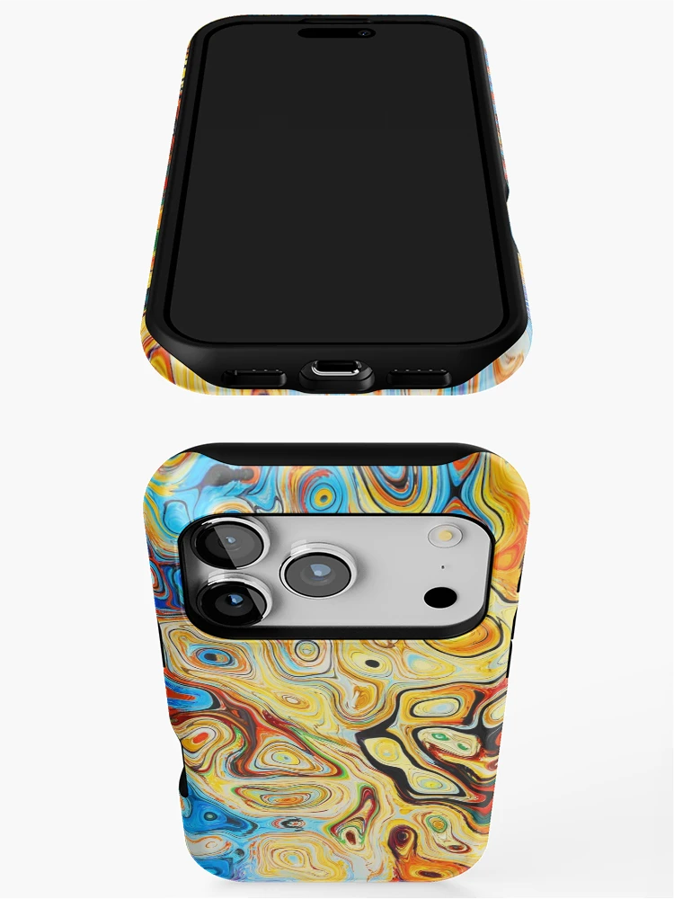 Aperçu 3 sur 4. Coque iPhone avec l'œuvre Huiles abstraites créée et vendue par LemonTreeDesign.