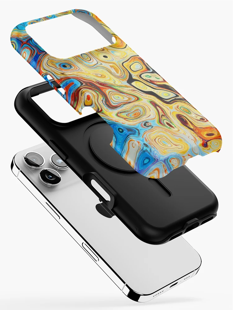 Aperçu 2 sur 4. Coque iPhone avec l'œuvre Huiles abstraites créée et vendue par LemonTreeDesign.