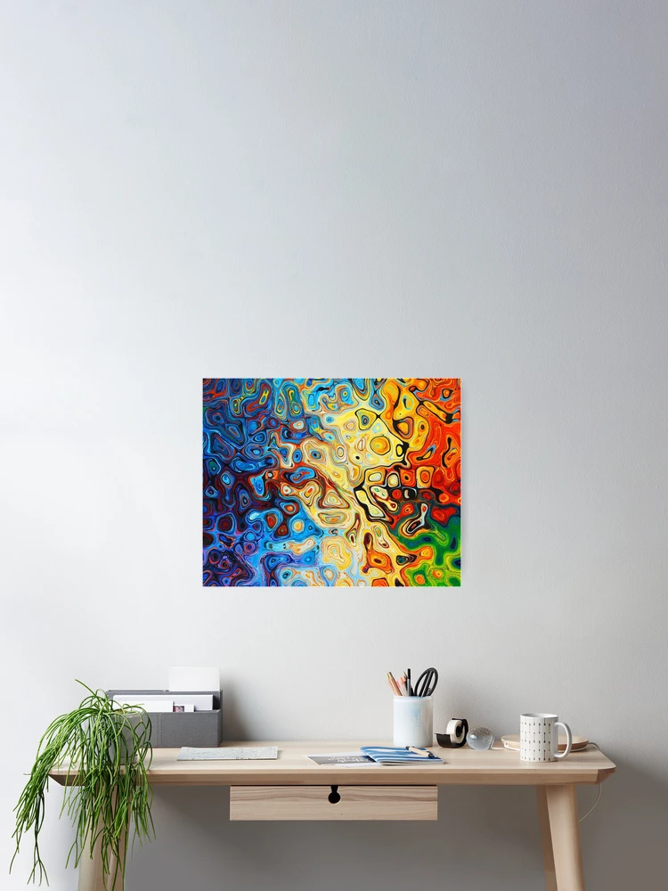 Imagen 2 de 3, Póster con la obra Aceites abstractos, diseñada y vendida por LemonTreeDesign.