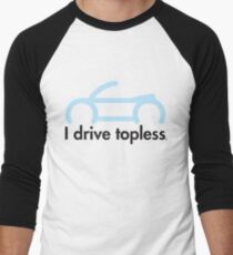 VW Convertible - I drive topless® - light blue Men's Baseball ¾ T-Shirt