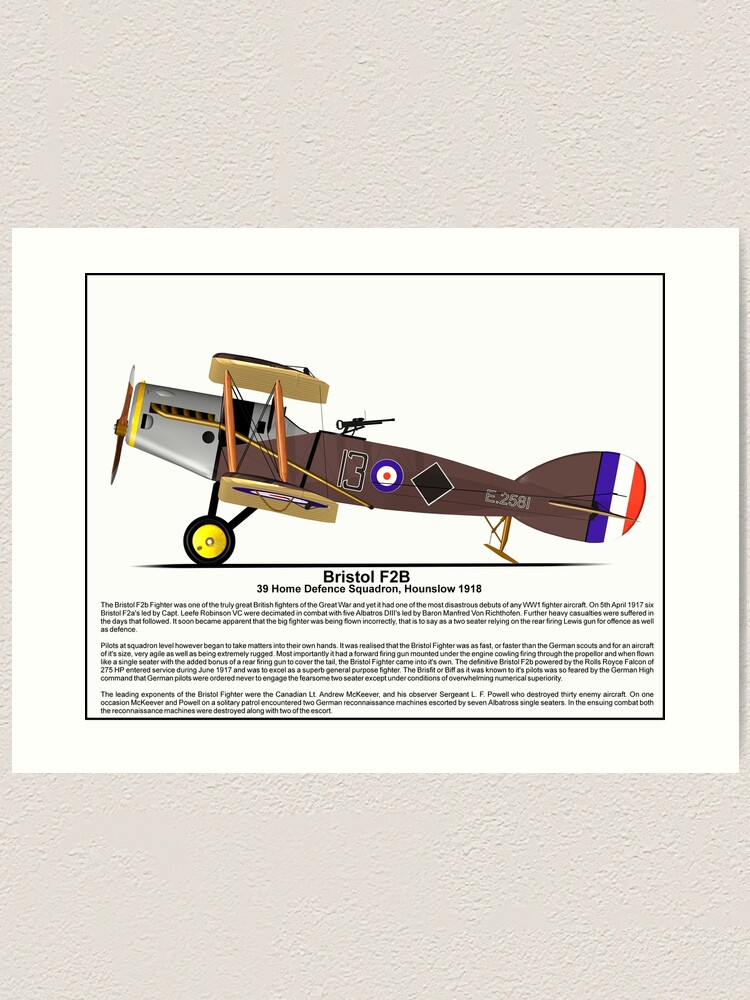 "Bristol F2B World War One Fighter" Art Print By Coldwarwarrior | Redbubble