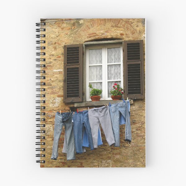 Item preview, Tuscany - Blue jeans out to dry designed and sold by Maureen Keogh.