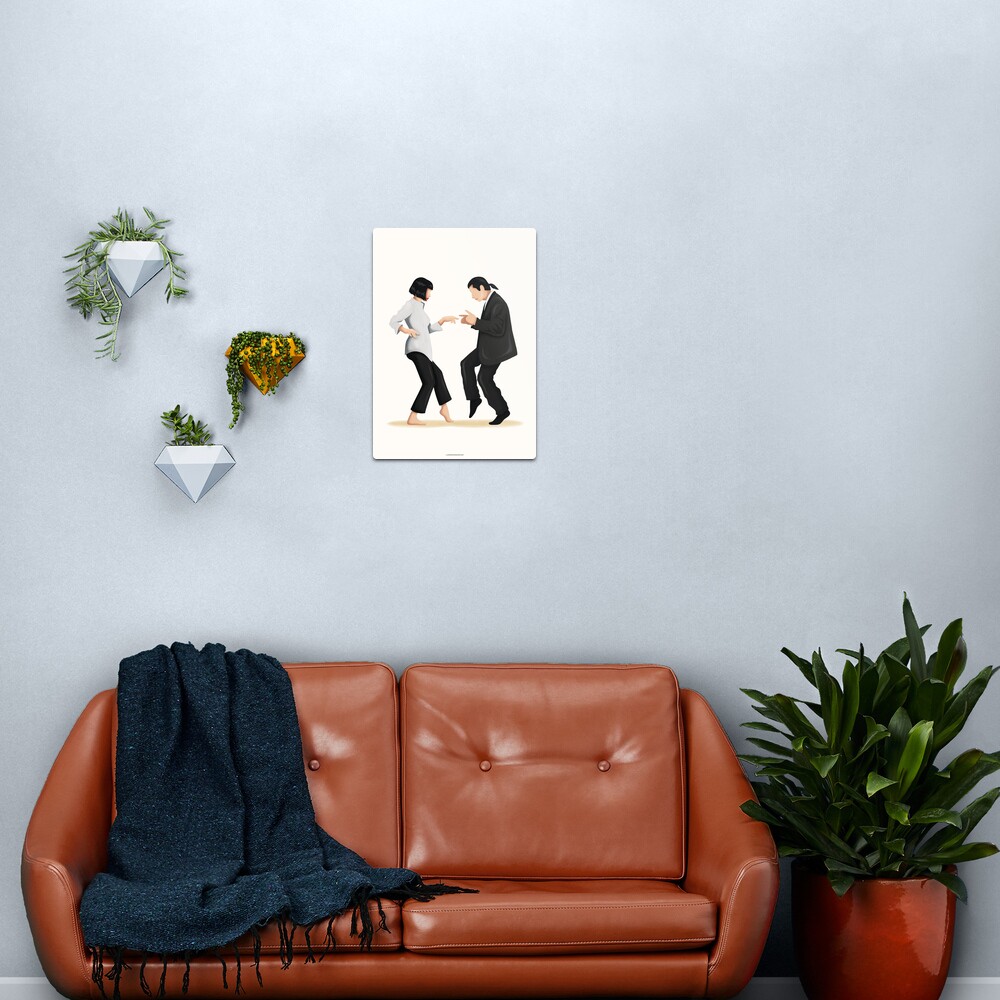 Pulp Fiction Twist Dance | Pop Culture Art Metal Print