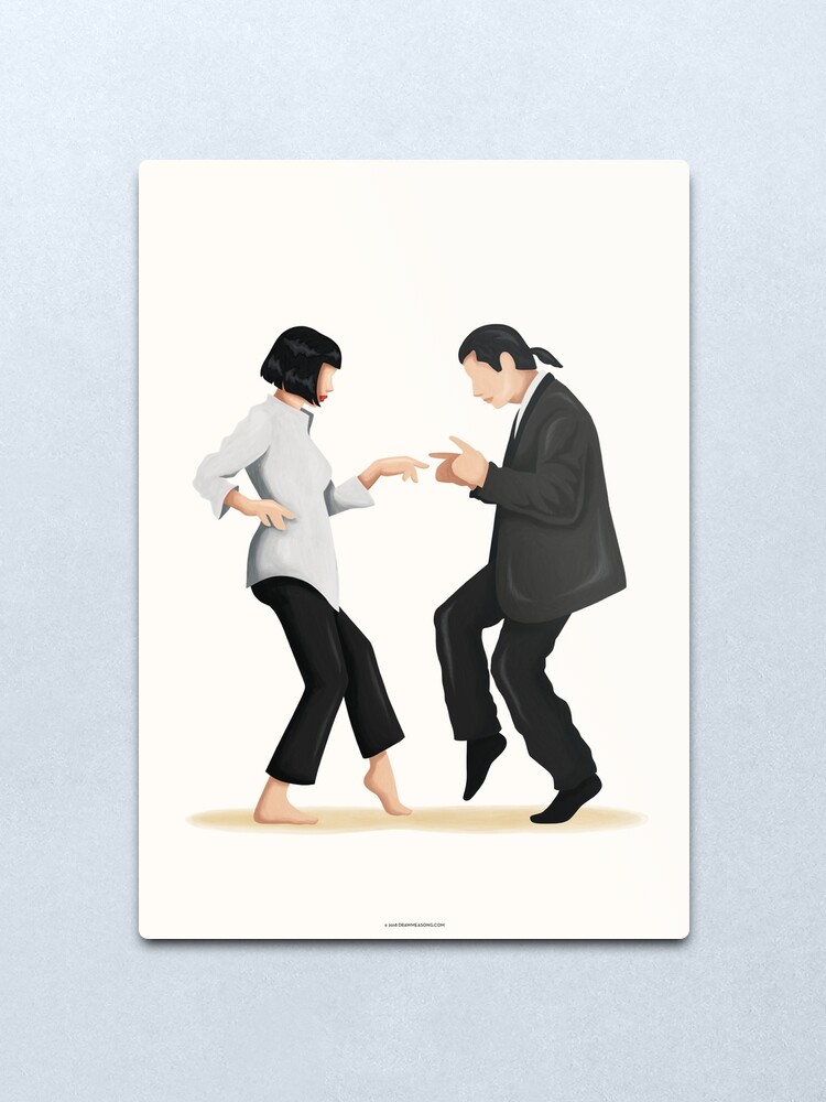 Alternate view of Pulp Fiction Twist Dance | Pop Culture Art Metal Print