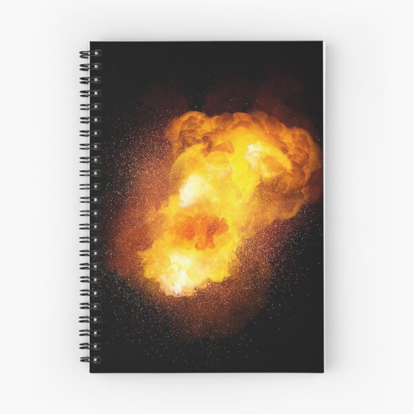 Item preview, Fiery bomb explosion, orange color with sparks and smoke designed and sold by Lukasz Szczepanski.