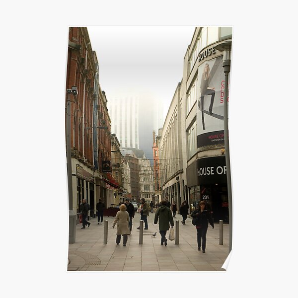 Cardiff city center at Christmastime Poster