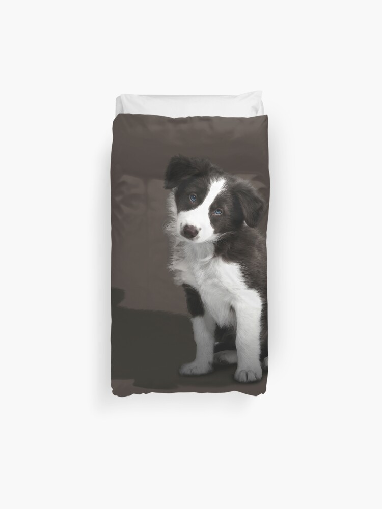 Border Collie Puppy Duvet Cover By Ernest123 Redbubble