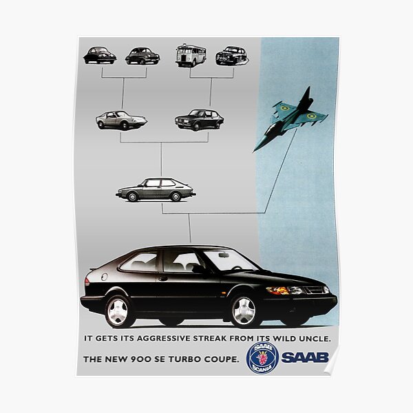 SAAB 900 TURBO SE Poster