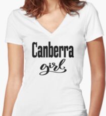 Canberra Girl Australia Raised Me Women's Fitted V-Neck T-Shirt