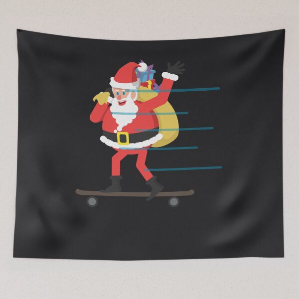Item preview, X-mas Santa Claus On Skateboard Art | Cute Holiday Gift designed and sold by melsens.