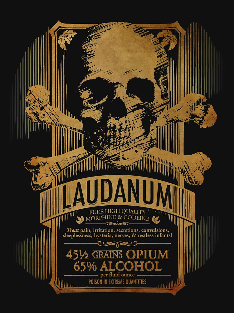 Laudanum Medical Goth Steampunk Label by carlhuber