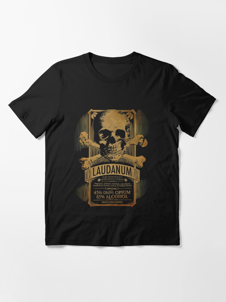 Alternate view of Laudanum Medical Goth Steampunk Label Essential T-Shirt