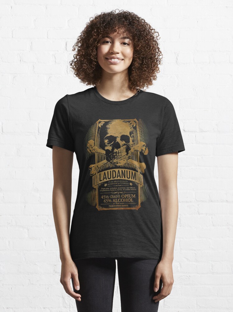 Alternate view of Laudanum Medical Goth Steampunk Label Essential T-Shirt