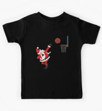 DABBING BASKETBALL SANTA | Christmas Funny Art Dab Ball Kids Tee