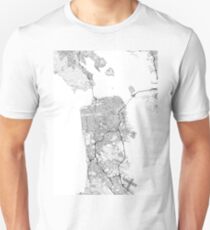 San Francisco map poster print wall art, California gift printable, Home and Nursery, Modern map decor for office, Map Art, Map Gifts Unisex T-Shirt