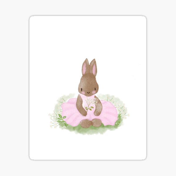 Cute ballet bunny rabbit Sticker