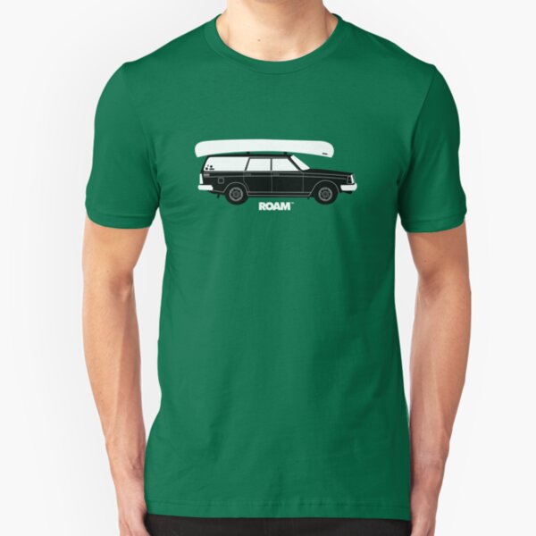 ROAM Volvo Granola Wagon with Canoe Slim Fit T-Shirt