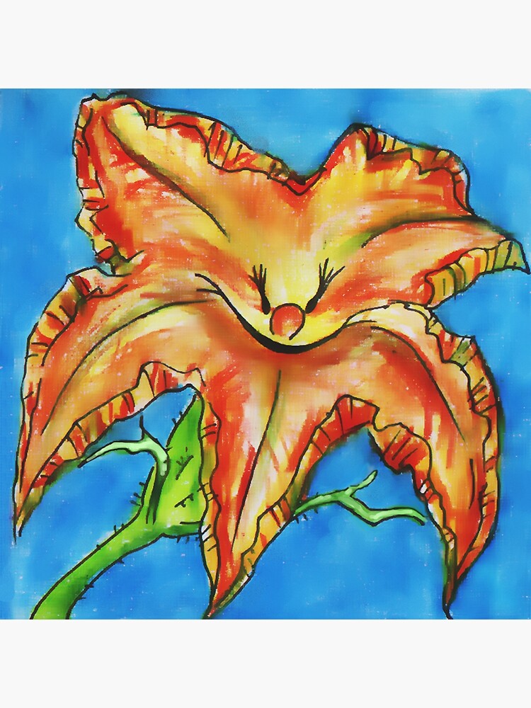 Thumbnail 2 of 2, Postcard, pumpkin flower designed and sold by Anthropolog.