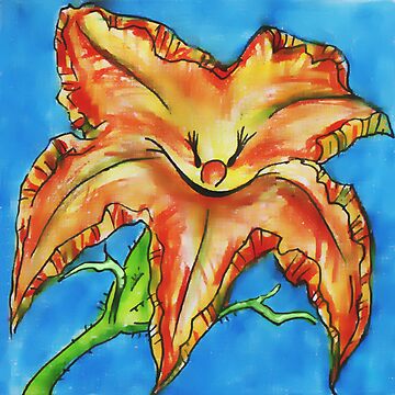 Artwork thumbnail, pumpkin flower by Anthropolog