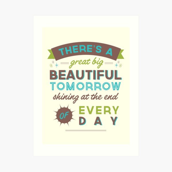 Carousel Of Progress Art Print By Hollybowes Redbubble There's a great big beautiful tomorrow lyrics. redbubble