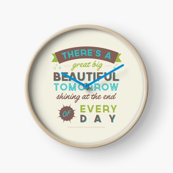 Beautiful Tomorrow (For light backgrounds) Clock