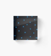 Blues, design dots on black Acrylic Block
