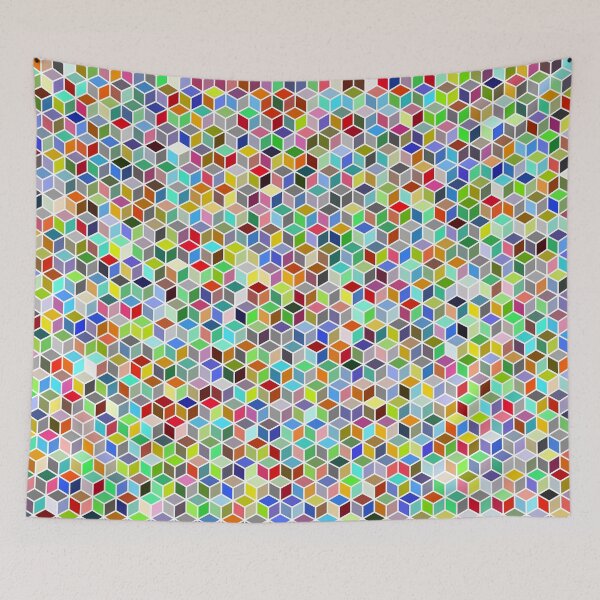 Item preview, Pattern cubes, surfaces colored with white lines designed and sold by fritzlang.