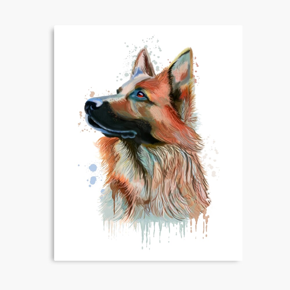 Impression Photo Berger Allemand Peinture De Berger Allemand Portrait De Berger Allemand Art De Berger Allemand Illustration De Berger Allemand Par Romandigitalart Redbubble