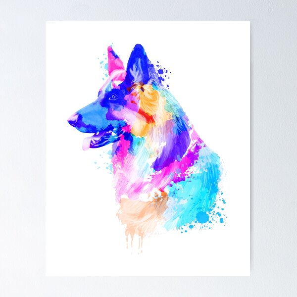 Artikel-Vorschau von Deutscher Schäferhund, Deutscher Schäferhund Malerei, Deutscher Schäferhund Portrait, Deutscher Schäferhund Kunst, Deutscher Schäferhund Illustration, designt und verkauft von RomanDigitalArt.