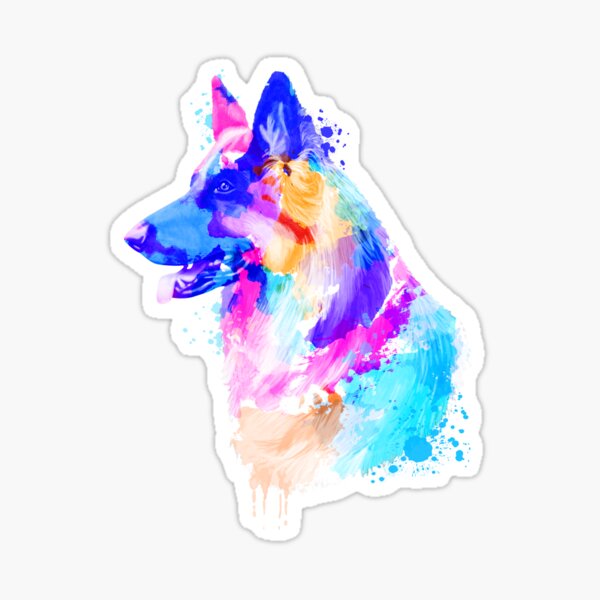 Item preview, German Shepherd, German Shepherd Painting, German Shepherd Portrait, German Shepherd art, German Shepherd illustration designed and sold by RomanDigitalArt.