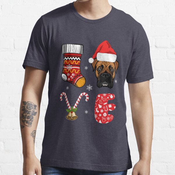 boxer dog christmas shirt