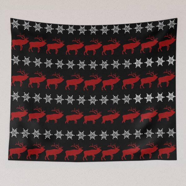 Item preview, Ugly Christmas Pattern, Reindeer, Snowflake Pattern designed and sold by fritzlang.