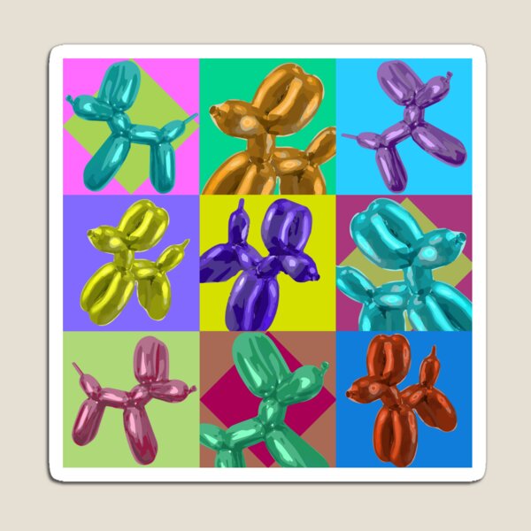 POP Art Balloon Dogs Collection Magnet