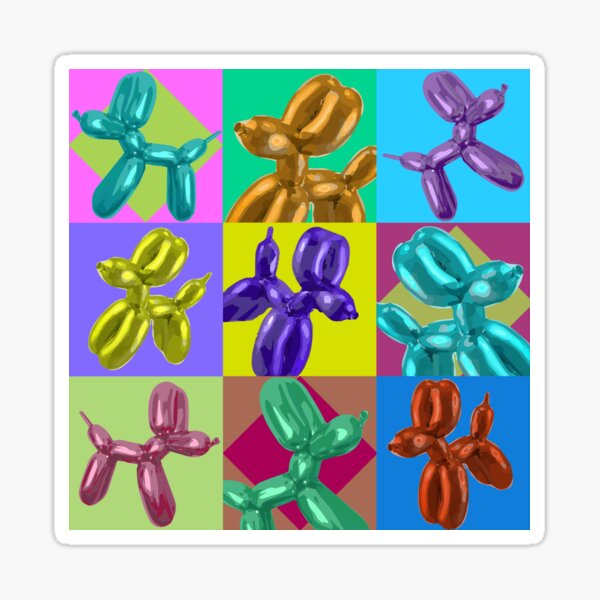 POP Art Balloon Dogs Collection Sticker