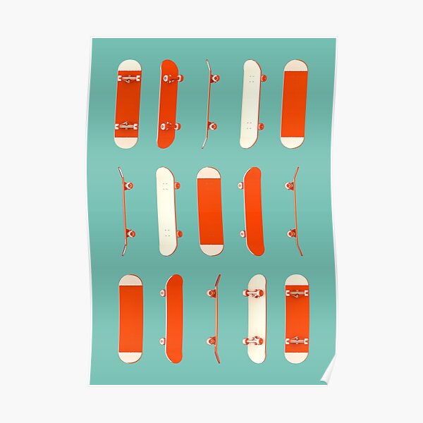 Many Red Skateboards Poster