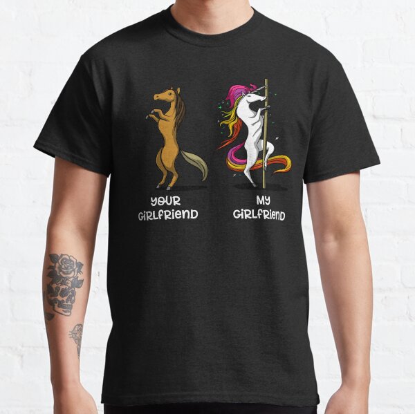 Unicorn Girlfriend Pole Dancing Magical Classic T-Shirt