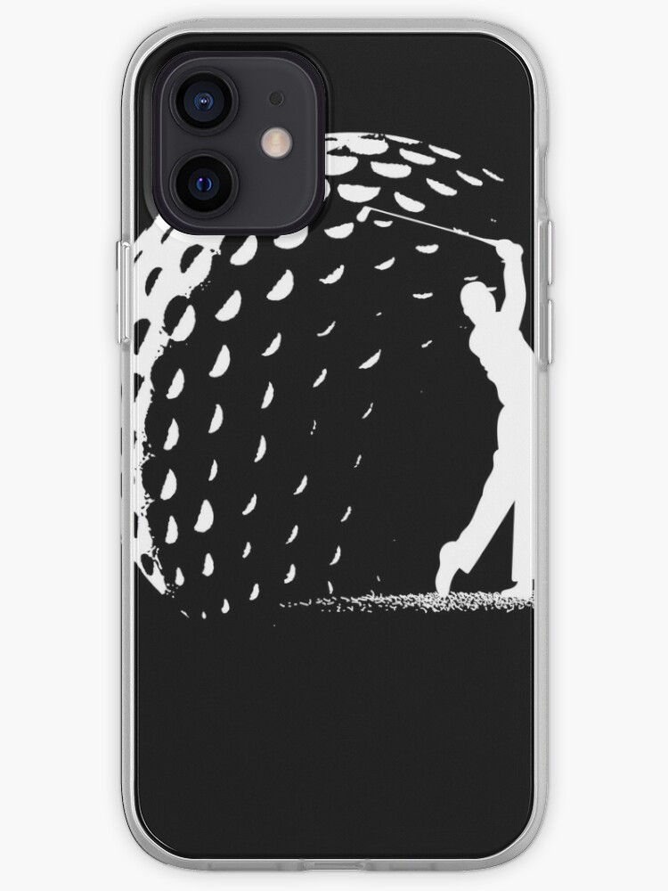 Golfball Abschlag Silhouette Iphone Hulle Cover Von Gex909 Redbubble