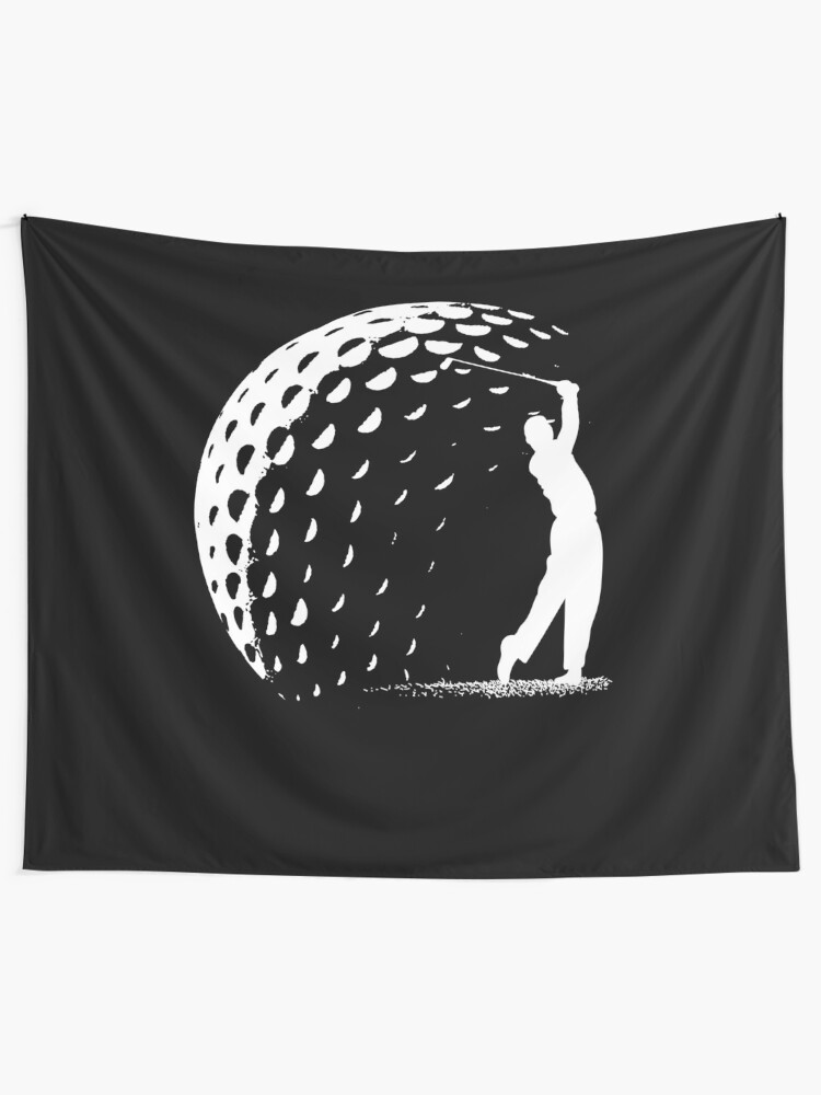 Golfball Abschlag Silhouette Wandbehang Von Gex909 Redbubble