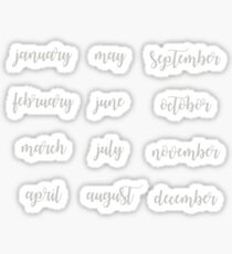 Pegatina Pegatinas BulletJournal Month - Gris