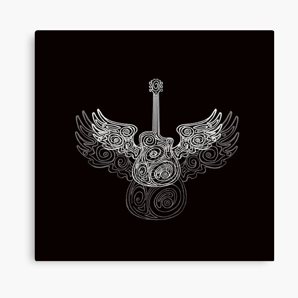 Ascending Celtic Guitar no back ground Canvas Print