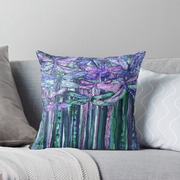 Item preview, Dragonfly Bloomies 1 - Lavender Teal designed and sold by Carol  Cavalaris.