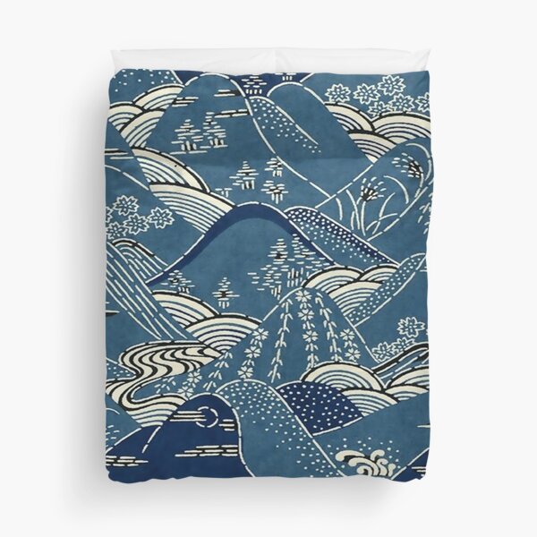 Oriental Mountains Duvet Cover