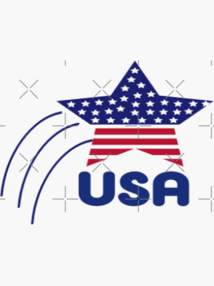 "Patriotic USA Stars and Stripes Show Your Pride " Sticker for Sale by