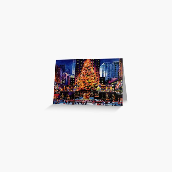 Christmas Tree, Manhattan, New York, Cozy Christmas Greeting Card