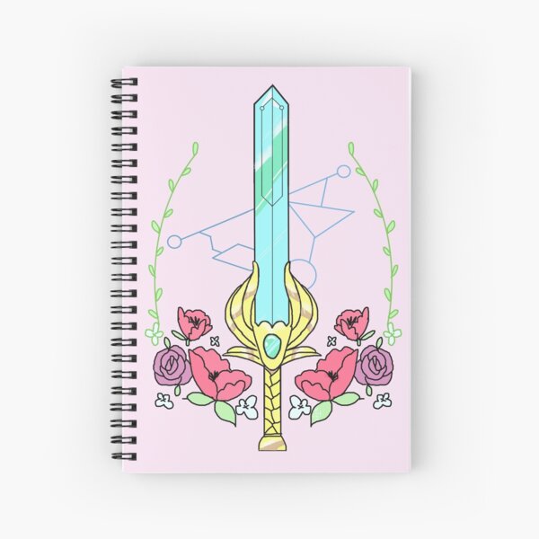for the honour... she-ra floral sword Spiral Notebook