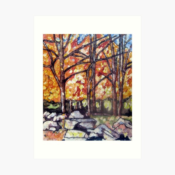 Haliburton Forest batik Art Print