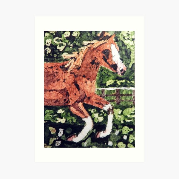 Batik Horse Art Print