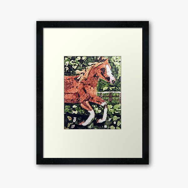 Batik Horse Framed Art Print