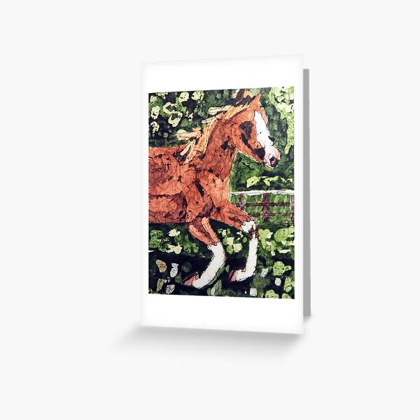 Batik Horse Greeting Card